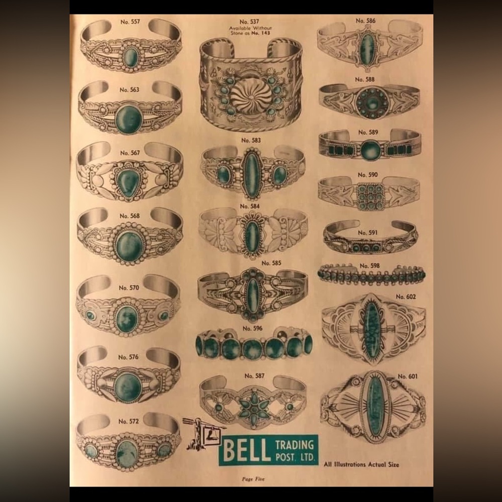 Cuff Bracelet with Turquoise Accents Fred Harvey Era/Bell trading - Picture 7 of 7